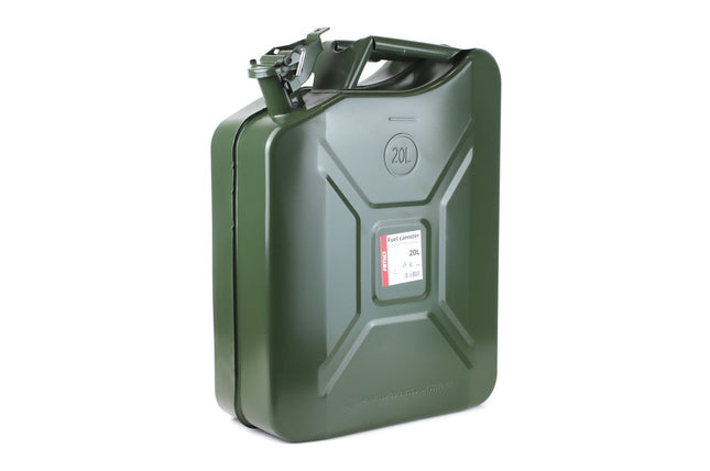 AMiO Metal Jerrycan 20L – UN - Gecertificeerde Metalen Brandstofcan Groen - Stalen Noodopslag Emergency Fuelcan Diesel Benzine - VCTparts.nl
