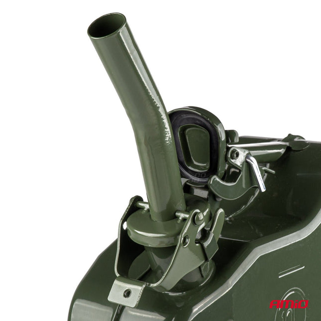 AMiO Metal Jerrycan Trechter met Klikbevestiging – voor 5L, 10L en 20L Jerrycans - Gietstuk Schenkstuk Vulhulp Opklikbaar - VCTparts.nl