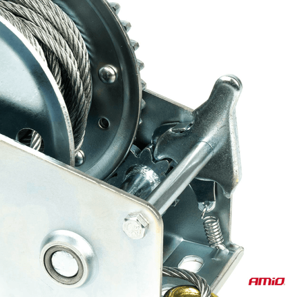 AMiO AMiO Metalen Handmatige Lier Slinger met Stalen Veerslot 5m Slinger 450 kg Capaciteit AMiO 4