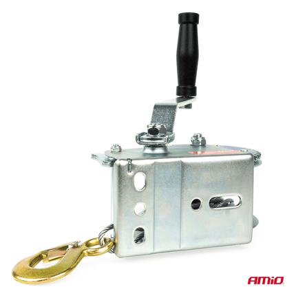 AMiO AMiO Metalen Handmatige Lier Slinger met Stalen Veerslot 5m Slinger 450 kg Capaciteit AMiO 7