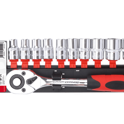 AMiO AMiO Metric Ratelsleutel en Dopsleutel Reparatie Gereedschapset 11 - delig (1/2" 10 - 24 mm) AMiO 1
