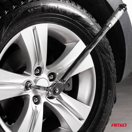 AMiO Momentsleutel 17/19/21 mm 40 - 210 Nm Wielmoersleutel Universeel met Koppelstuken en Koffer [Wielbout Sleutel - Gereedschap] - VCTparts.nl