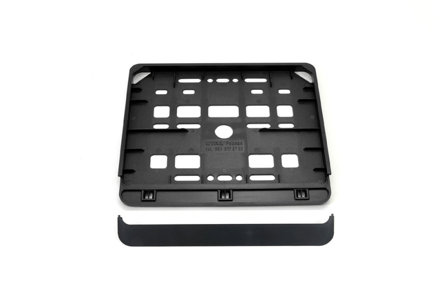 AMiO Motor/Scooter/Brommer Universeke Kentekenplaathouder Klein Nummerbord Europa Zwart - VCTparts.nl