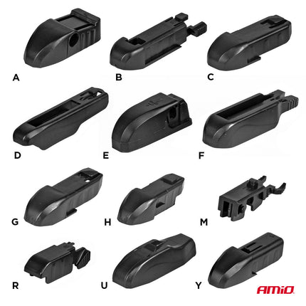 AMiO AMiO Multiconnect Flat Wiper Ruitenwisser 13 inch 330mm - Universele Ruitenwisser met 12 Adapters AMiO 5