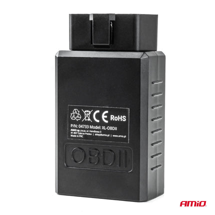 AMiO AMiO OBD2 Bluetooth XL Diagnosescanner en Foutcodes Uitlezen en Wissen via App – Draadloze Auto - en Truckdiagnose voor iOS Android en Windows - Errors Verwijderen App Tool AMiO 6