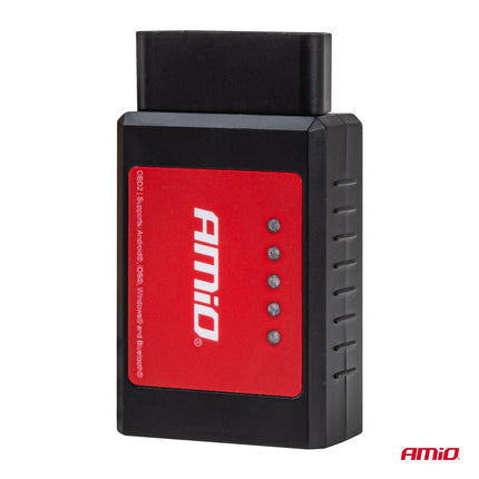 AMiO AMiO OBD2 Bluetooth XL Diagnosescanner en Foutcodes Uitlezen en Wissen via App – Draadloze Auto - en Truckdiagnose voor iOS Android en Windows - Errors Verwijderen App Tool AMiO 8