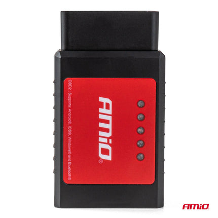 AMiO AMiO OBD2 Bluetooth XL Diagnosescanner en Foutcodes Uitlezen en Wissen via App – Draadloze Auto - en Truckdiagnose voor iOS Android en Windows - Errors Verwijderen App Tool AMiO 5