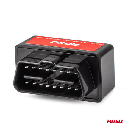 AMiO AMiO Bluetooth OBD2 Diagnosescanner voor Auto – Foutcodes Lezen Wissen en Live Voertuigdata Analyse via Android, iOS en Windows App AMiO 2