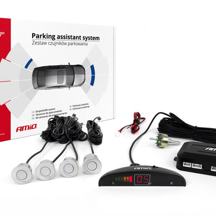 AMiO AMiO Parkeerhulpsysteem LED 4 sensoren zilver AMiO 1