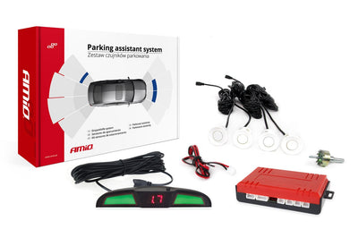 AMiO Parkeerhulpsysteem LED COB 4 sensor wit