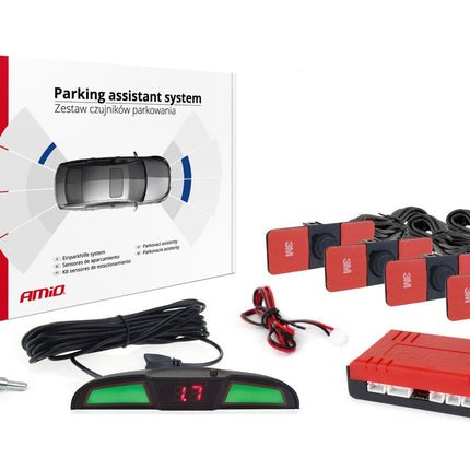 AMiO AMiO Parkeerhulpsysteem LED COB 4 sensor zwart binnenmontage 165mm AMiO 1