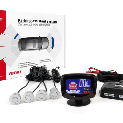 AMiO AMiO Parkeerhulpsysteem LED - GRAF 4 sensor zilver AMiO 1