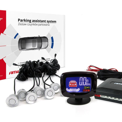AMiO AMiO Parkeerhulpsysteem LED - GRAF 8 sensor zilver AMiO 1