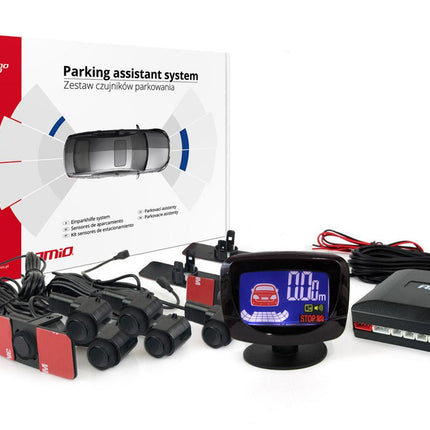 AMiO AMiO Parkeerhulpsysteem LEDGRAF 8 sensor zwart binnenmontage 16,5mm 1