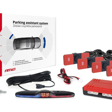 AMiO AMiO Parkeerhulpsysteem MAX LED 4 sensor zwart binnenmontage 165mm AMiO 3