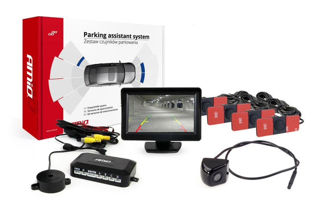 AMiO AMiO Parkeerhulpsysteem TFT01 43" met HD - 310 4 sensoren zwart binnenmontage AMiO 3