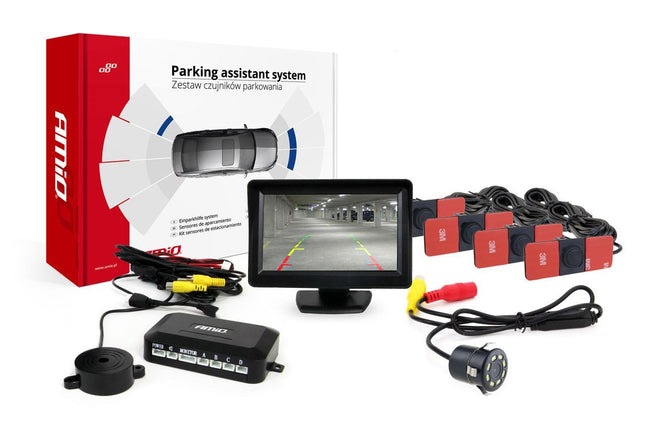 AMiO AMiO Parkeerhulpsysteem TFT01 43" met HD 315 LED 4 sensoren zwart binnenmontage AMiO 3