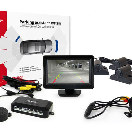 AMiO AMiO Parkeerhulpsysteem TFT01 43" met HD - 315 - LED 4 sensoren zwart Truck AMiO 1