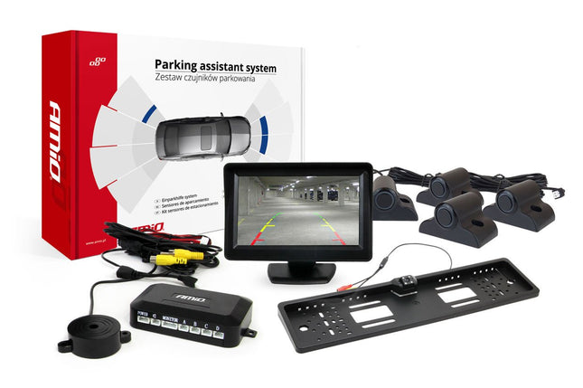 AMiO AMiO Parkeerhulpsysteem TFT01 43" met HD - 402 - LED 4 sensoren zwart Truck AMiO 6