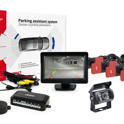 AMiO AMiO Parkeerhulpsysteem TFT01 43" met HD - 501 - IR 4 sensoren zwart binnenmontage AMiO 1
