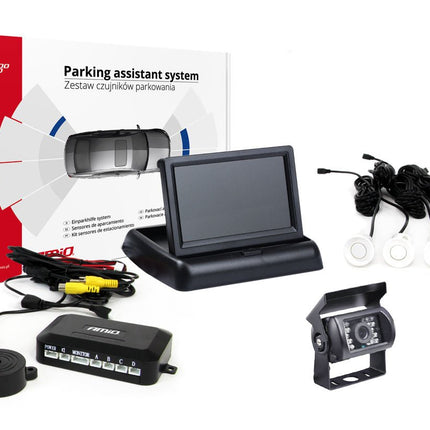 AMiO AMiO Parkeerhulpsysteem TFT02 43" met 4 Witte HD - sensoren – Veilig en Nauwkeurig Parkeren AMiO 1