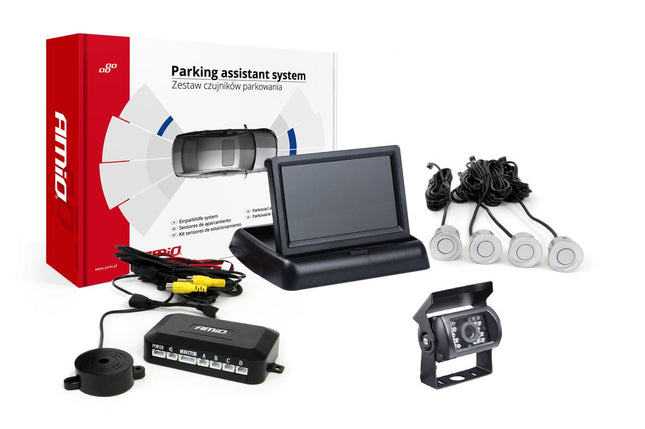 AMiO AMiO Parkeerhulpsysteem TFT02 43" met 4 Zilveren HD - sensoren – Veilig en Efficiënt Parkeren AMiO 7