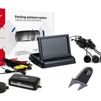AMiO AMiO Parkeerhulpsysteem TFT02 43" met 4 Zwarte HD - sensoren – Veilig Parkeren en Achteruitrijden AMiO 1