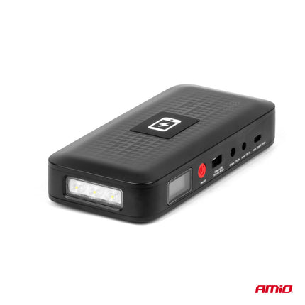 AMiO Portable Jump Starter 12V 12Ah 800A - Met Powerbank Draadloze Lader en LED Zaklamp Voor Benzine en Diesel Voertuigen - VCTparts.nl