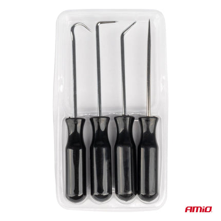 AMiO AMiO Precisie Pick en Haak Set 4 - delig - Universeel Gereedschap voor Auto Reparatie, Elektronica, Hobby en DIY Werkzaamheden AMiO 6