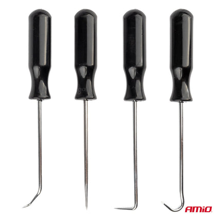 AMiO AMiO Precisie Pick en Haak Set 4 - delig - Universeel Gereedschap voor Auto Reparatie, Elektronica, Hobby en DIY Werkzaamheden AMiO 3