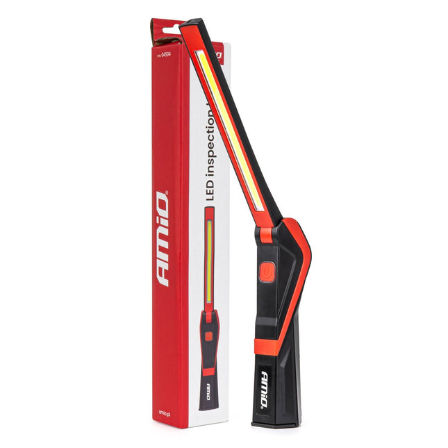 AMiO Professionele LED Looplamp Inspectielamp 5W COB met Draaibare Kop en Magnetische Bevestiging - VCTparts.nl