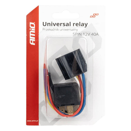 AMiO AMiO Relais 12V 5 Pin 40A Relay met Draad Kabelboom en Stekker Snoer Connector Universeel AMiO 4