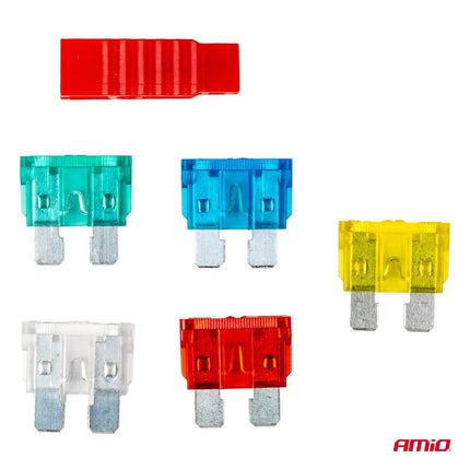 AMiO AMiO Standaard Auto Zekeringen Blade Fuses Set 10A/15A/20A/25A/30A met Clip AMiO 2