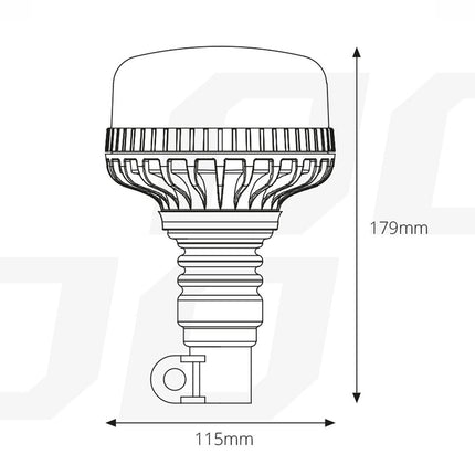 AMiO AMiO Stroboscoop Zwaailicht Waarschuwingslamp W03P Flex Pipe 36LED 12/24V IP56 Oranje R65 R10 AMiO 2