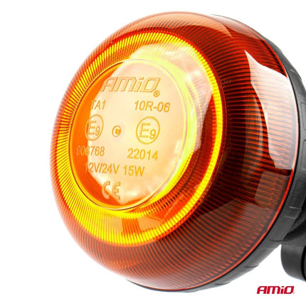 AMiO AMiO Stroboscoop Zwaailicht Waarschuwingslamp W21P 12/24V IP56 Oranje R65 R10 AMiO 4