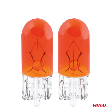 AMiO AMiO T10 Oranje Halogeen Verlichting 30 lumen W2.1x9.5d (set) [Knipperlicht - Richtingaanwijzer] AMiO 3