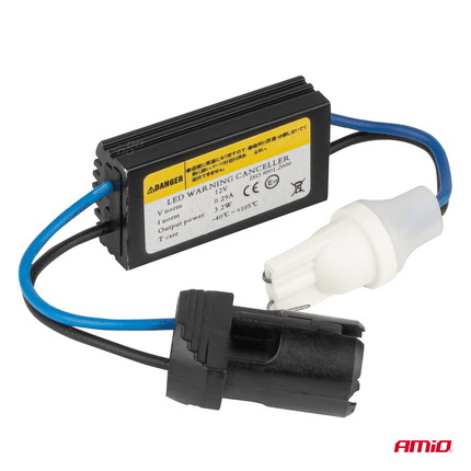 AMiO AMiO T10 W5W CANBUS Condensator Adapter 1stuk - Geschikt voor Niet - Canbus LED Lampen - Stabiele Verlichting Zonder Foutmeldingen AMiO 4