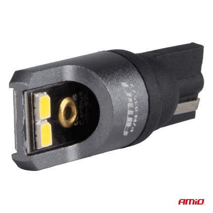 AMiO T10 W5W LED 12V - 24V 4x2016 SMD Wit Canbus [Interieurverlichting - Dagrijverlichting] (2 stuks) - VCTparts.nl