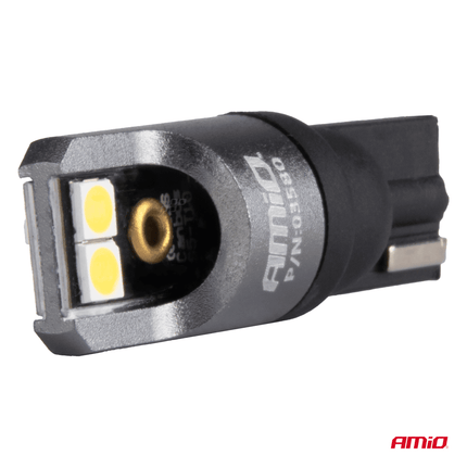 AMiO AMiO T10 W5W LED 12V - 24V 4x3030 SMD Wit Canbus [Interieurverlichting - Dagrijverlichting] (2 stuks) AMiO 5