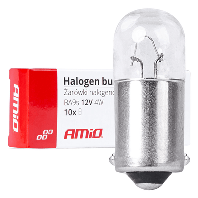 AMiO T4W BA9S Halogeenlamp 12V 4W Wit – Koplamp en Dagrijverlichting – Set 10 stuks