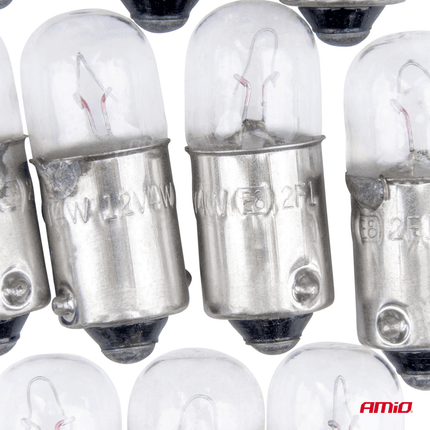 AMiO T4W BA9S Halogeenlamp 12V 4W Wit – Koplamp en Dagrijverlichting – Set 10 stuks - VCTparts.nl