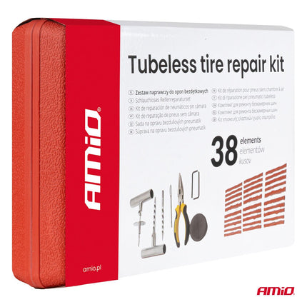 AMiO AMiO Tubeless Bandenreparatie Set 38 - Delig - Effectieve Lekafdichting voor Auto SUV Motor en Quad AMiO 7