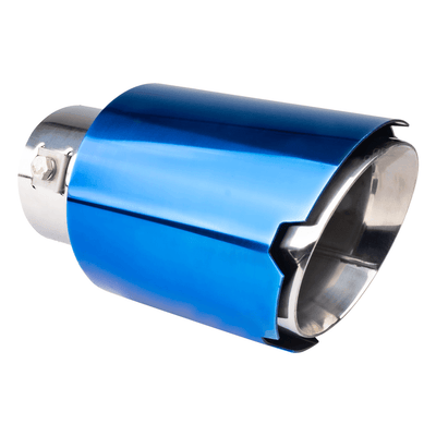 AMiO Uitlaat Einddemper Sierstuk RVS Koppelstuk 89mm Blauw
