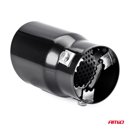 AMiO AMiO Uitlaat Einddemper Sierstuk RVS MT 017B Koppelstuk 63mm Zwart AMiO 2