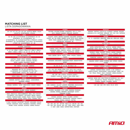 AMiO Universal Car Seat Cover Set SC - 06 – 9 - delige Stoelhoezen voor Voor - en Achterstoelen, Zwart en Grijs, Airbagveilig en Slijtvast - VCTparts.nl