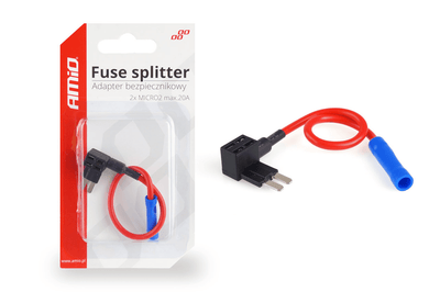 AMiO Universele Add a Zekeringhouder Micro 2 Steekzekering 20A Splitter Adapter