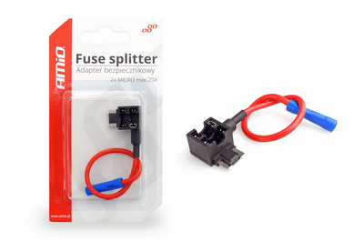 AMiO Universele Add a Zekeringhouder Micro Steekzekering 20A Splitter Adapter