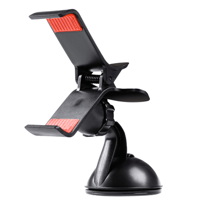 AMiO Universele Dashboard/Raam Telefoon Houder Klem (360 graden) met Zuignap Zwart
