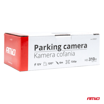 AMiO AMiO Universele Inbouw Achteruitrij Camera 8 IR LED Nachtzicht voor Auto / Bus / Camper Zwart AMiO 2