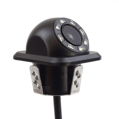 AMiO Universele Inbouw Achteruitrij Camera HD 8 LED - Nachtzicht 18mm voor Auto Bus Camper Zwart